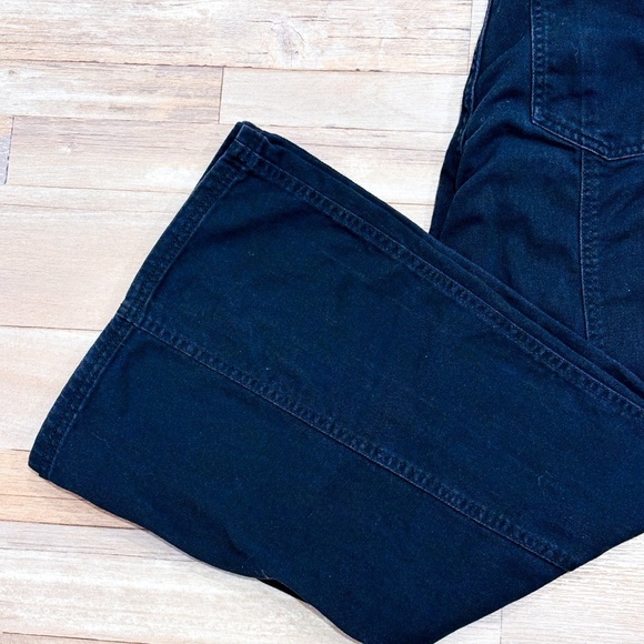 DIVIDED Black ribbed patchwork jeans with wide leg - Picture 7 of 11